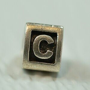 Pandora Triangular Letter Block Initial "C" Charm